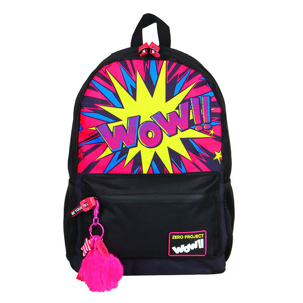 Взрыв рюкзак подростковый, 38x30x14см, 1 отделение, 3 кармана, нашивка, пэ