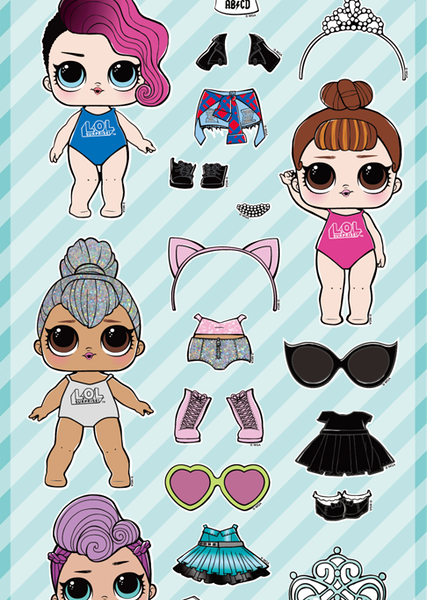 Наклейки-одевалки L.O.L. Арт. LOGW-AR-STCD, 23шт