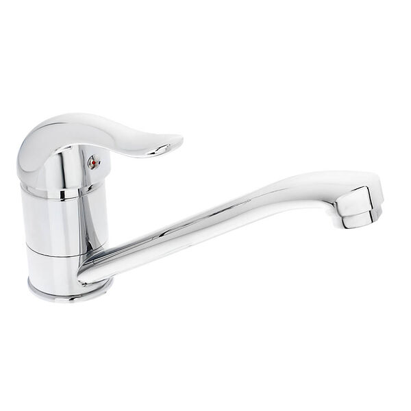 Союзкран смеситель для кухни, низкий излив 25см, керам. картридж 40мм, хром, цинк, sk01-i101