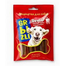 Лакомство GRЫZLI Dental жевательное для собак средних пород 100г 5шт