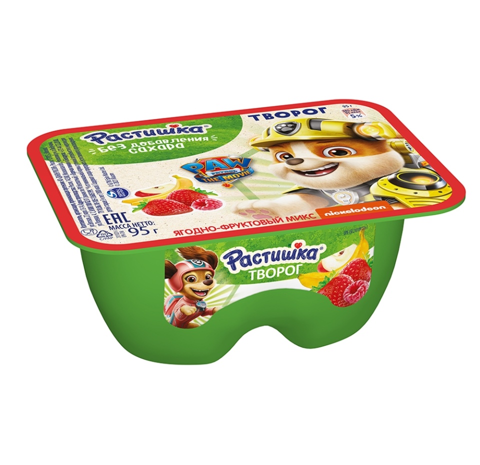 

Творог Растишка Ягодно-фруктовый микс дизайн в ассортименте 3.5% 95 г