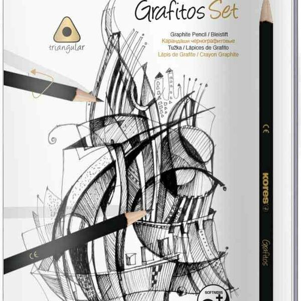 Набор чернографитных карандашей Kores 12 шт.