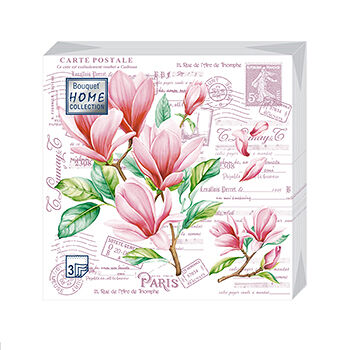 Салфетки Home Collection Открытка с магнолиями 33*33см