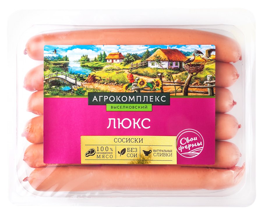 

Сосиски вареные АГРОКОМПЛЕКС Люкс, 360 г