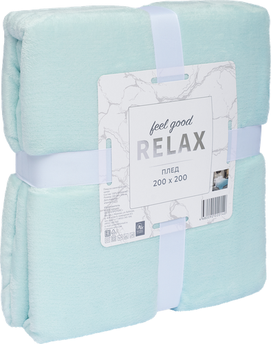 

Плед RELAX 200х200см цвет мятный, супер-софт