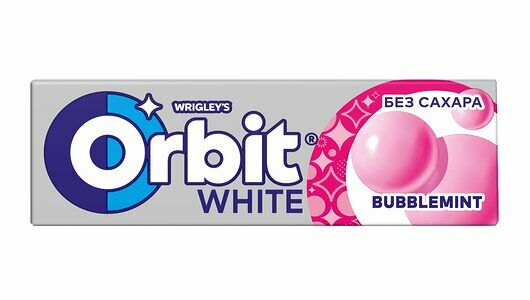 Жевательная резинка Orbit White Bubblemint без сахара 13.6 г