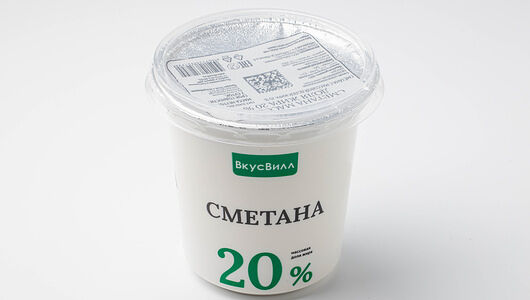 Сметана Вкусвилл 20%