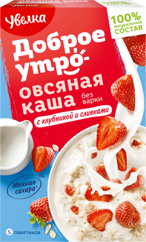 

Каша овсяная Увелка Клубника и сливки 200 г