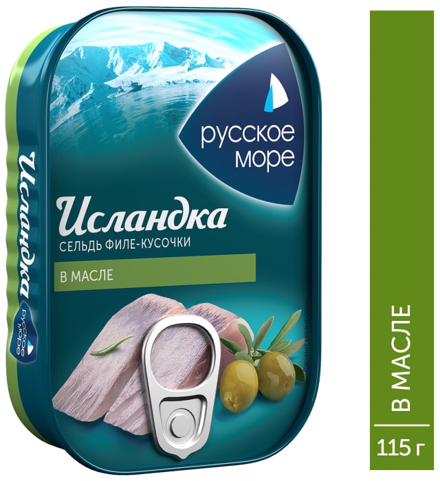 

Сельдь Русское Море Исландка филе в масле 115 г
