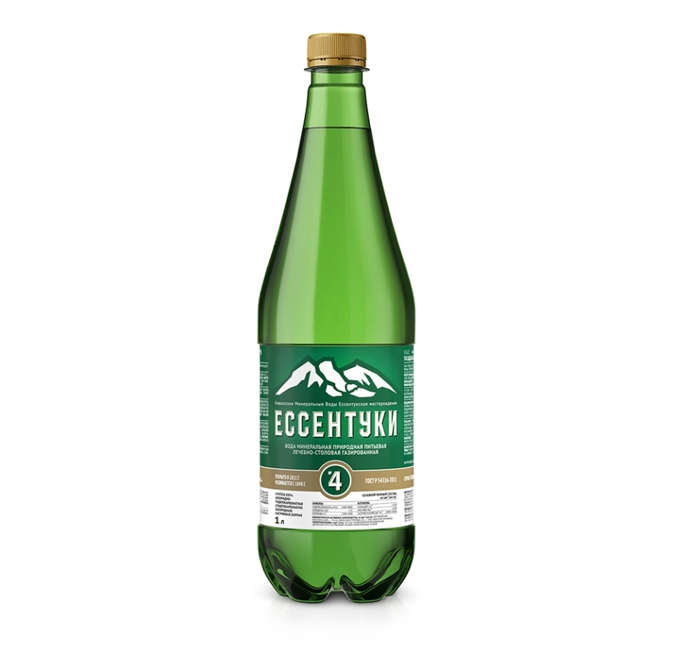 

Вода минеральная Ессентуки №4 газированная 1 л