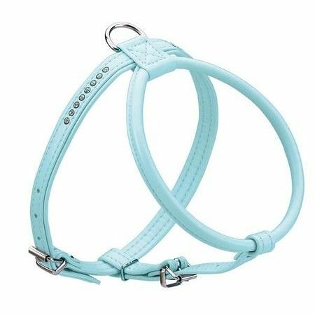 Шлейка Hunter Smart Modern Art R&S Luxus 45/11 (30/37-43 см) кожзам голубой для собак