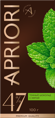 

Шоколад темный Apriori с мятой 100 г