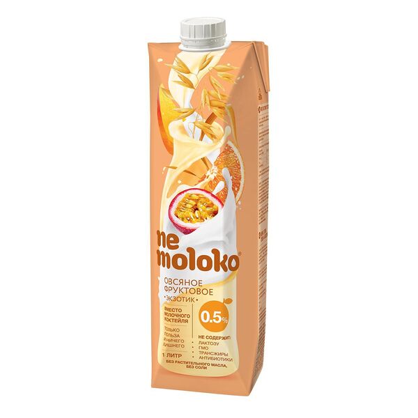 Напиток овсяный Nemoloko фруктовый Экзотик 0,5% 1 л