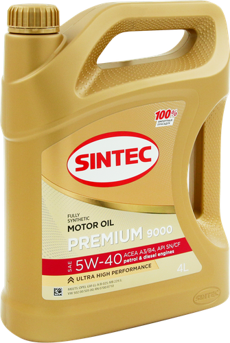 

Масло моторное Sintec Premium 9000 5W–40 A3/B4 4 л