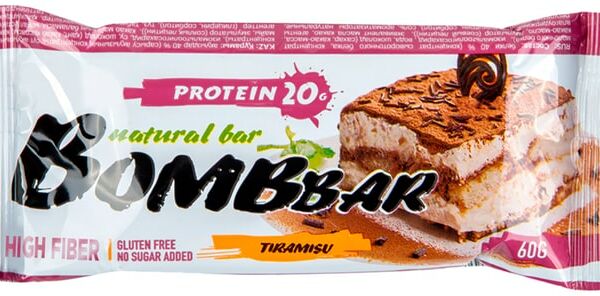 Батончик Bombbar неглазированный Тирамису 60г
