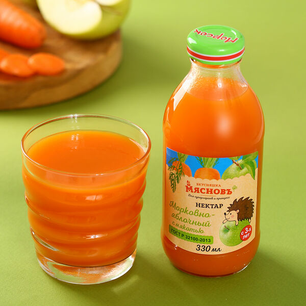 Нектар морковно-яблочный с мякотью МясновЪ Буфет