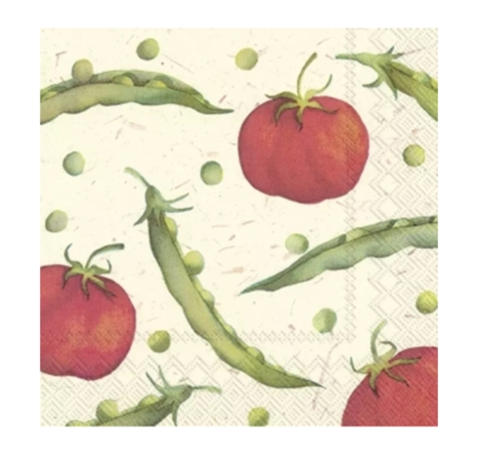 

Салфетки бумажные IHR I Love Beans and Tomatoes трёхслойные 20 шт. 33 х 33 см