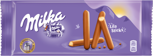 

Печенье-палочки Milka Lila Sticks покрытое молочным шоколадом 112 г