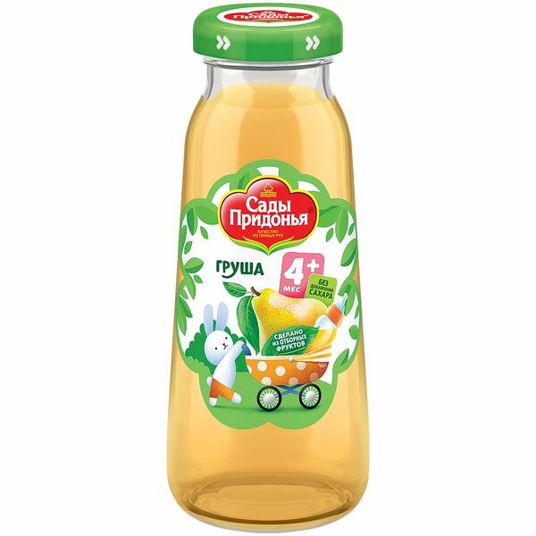 Сок Сады Придонья Грушевый восстановленный для детского питания, 200мл
