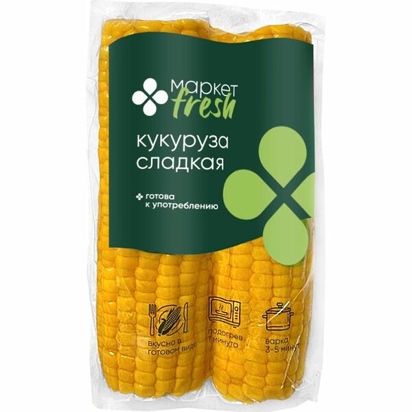 Кукуруза сахарная сладкая в початках варёная