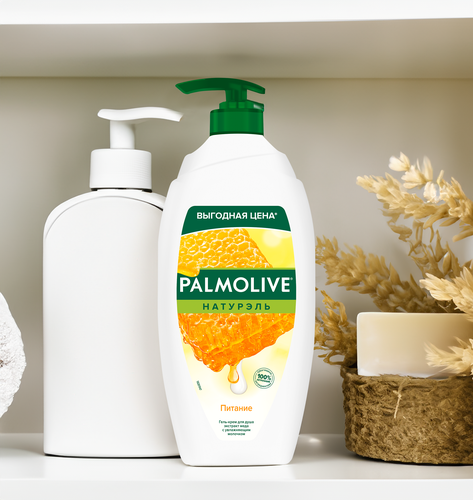 

Гель-крем для душа Palmolive Натурэль Питание Мед и Увлажняющее молочко 750 мл