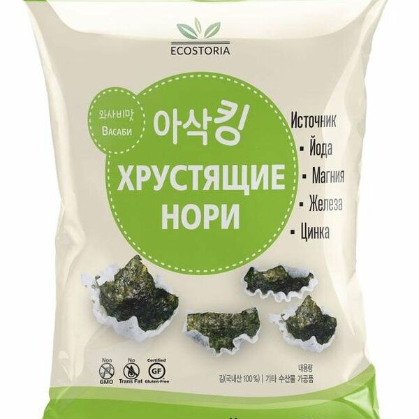 Чипсы Нори Ecostoria с васаби