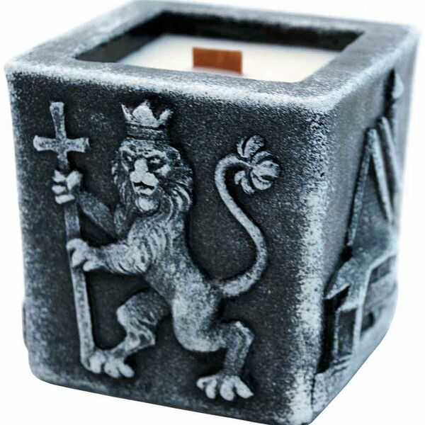 Свеча соевая Evis Владимир в гипсовом подсвечнике 86х86х82 мм 1 шт