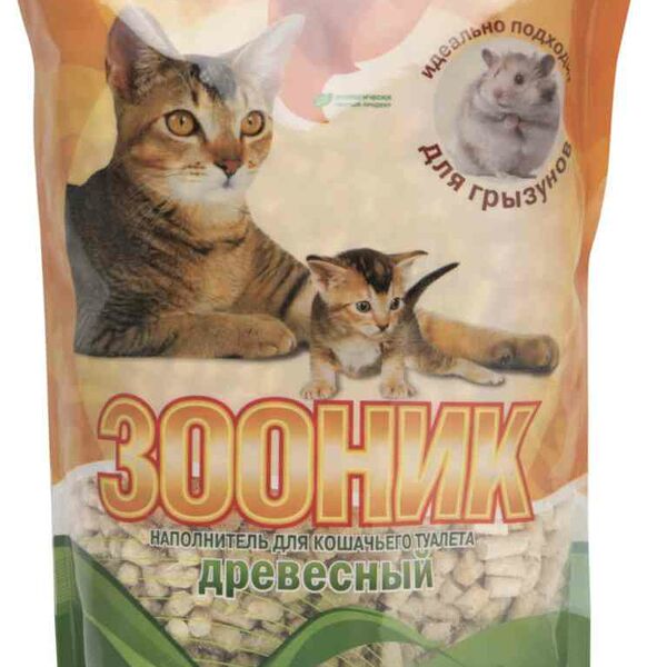 Наполнитель для кошачьего туалета Древесный Зооник 5 л