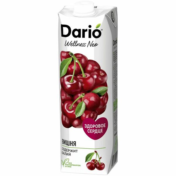 Нектар Dario Wellness вишня-черешня, 1л