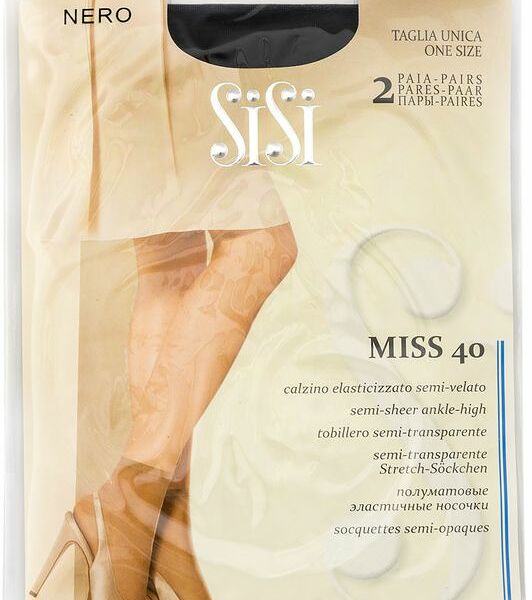 Носки женские SiSi Miss New 40 Nero Черные 2 пары
