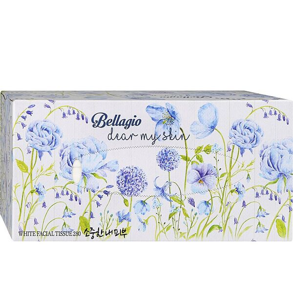 Салфетки косметические Bellagio для лица 280шт Южная Корея