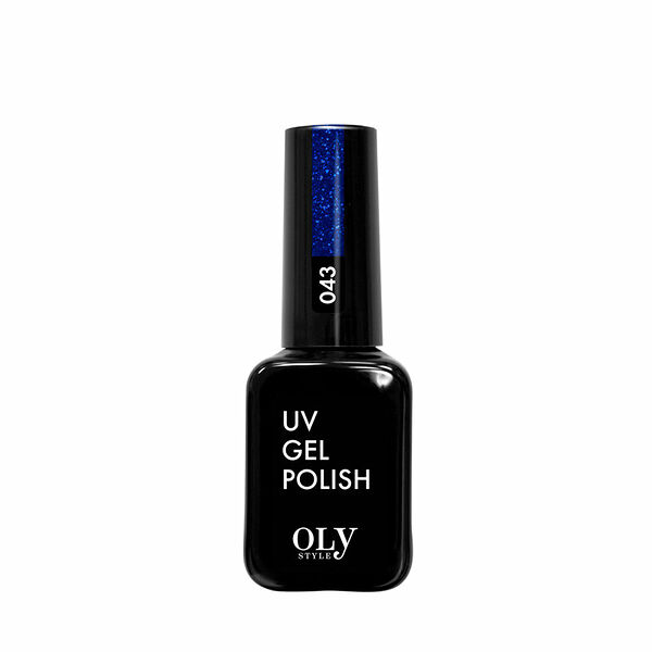 Гель-лак для ногтей Oly Style UV Gel Polish 043 Синий с глиттером 10 мл