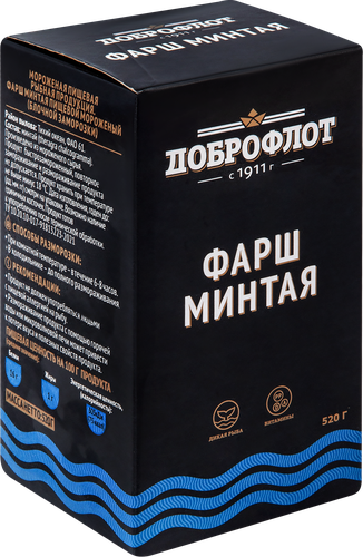 

Фарш рыбный замороженный Доброфлот из минтая 520 г