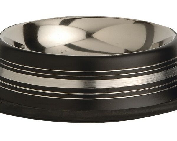 Beeztees миска для кошек стальная нескользящая в полосочку 180 мл., Голубой