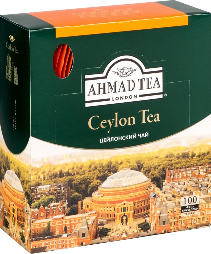 

Чай черный Ahmad tea Цейлон пакетированный 100 пакетиков 200 г