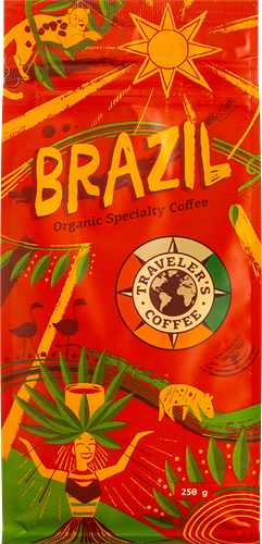 Кофе зерновой TRAVELERS COFFEE Бразилия жареный