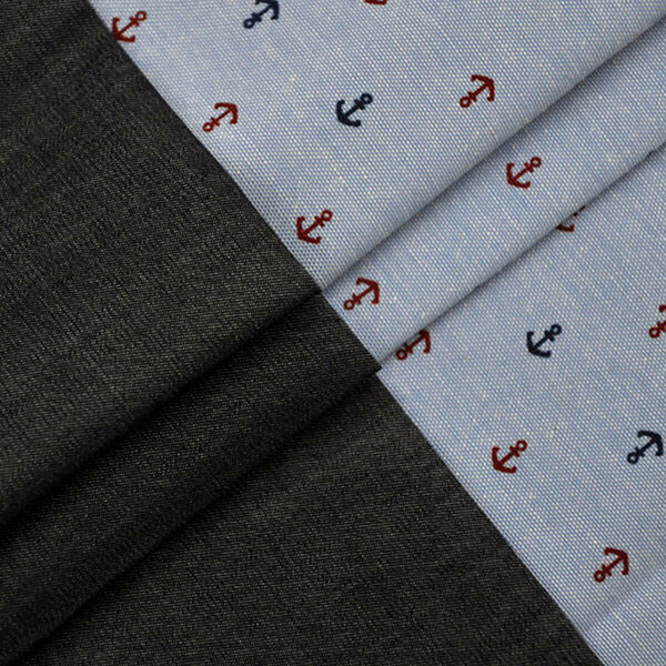 29367 Набор 'Якорь', ткань для рукоделия: 2шт. (25913/003-1: 46*50см+49*50см), гол./син.-серый