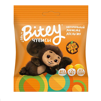 

Мармелад Take a Bitey Чебурашка Чувисы Апельсин без сахара 20 г