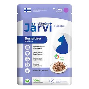 Jarvi пауч для кошек с чувствительным пищеварением (кусочки в соусе) Индейка