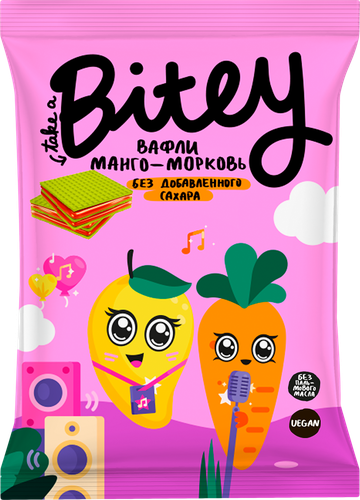 

Вафли Take a Bitey Манго-Морковь, 35 г