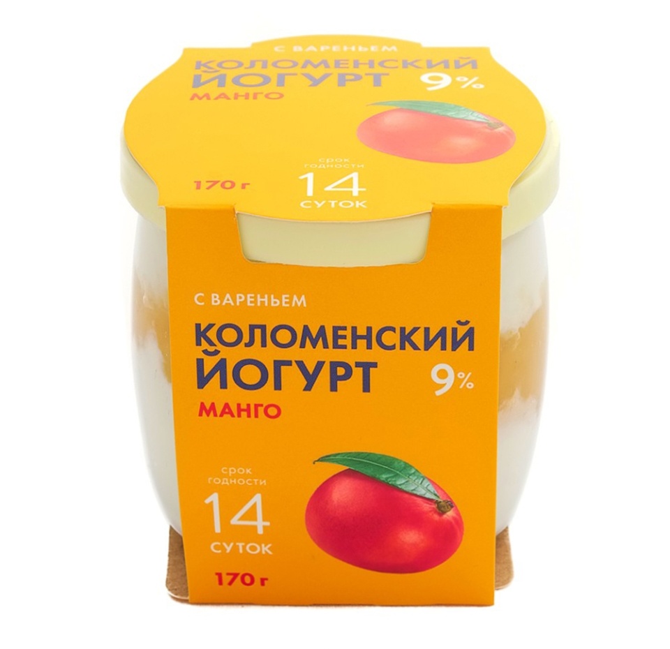 

Йогурт Коломенский из сливок с манго 9% 170 г