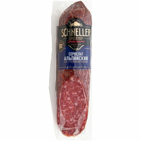 Колбаса сырокопченая Schneller Сервелат Альпийский