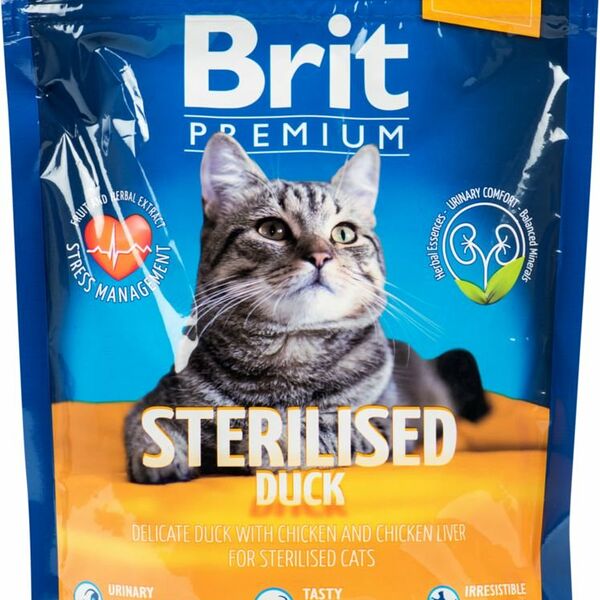 Корм для кошек сухой Brit Premium нежная утка с курицей