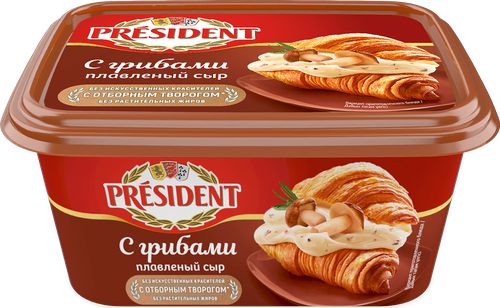 

Сыр плавленый President с грибами 45% 400 г