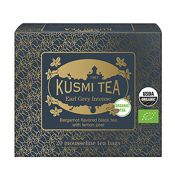 Чай черный Kusmi Tea Organic Earl Grey Intense пакетированный 40 г, Франция