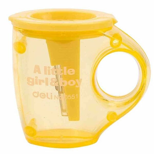 Точилка механическая Deli Cup 2 отверстия цвет в ассортименте, 4×4,5×5,5 см