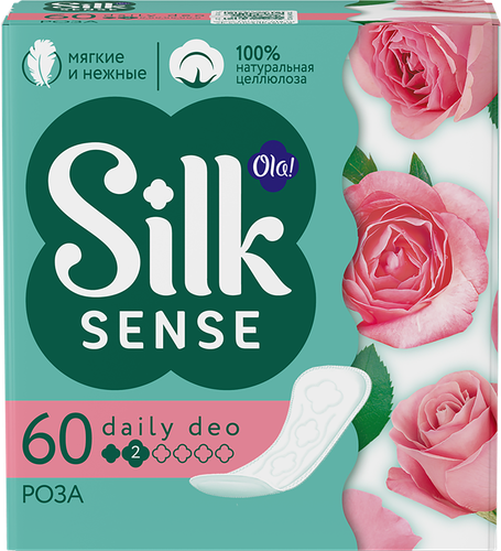 

Прокладки ежедневные Ola! Silk Sense Daily Deo Бархатная роза 60 шт