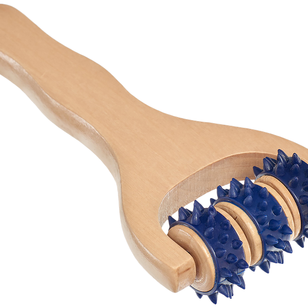 Массажер для тела BRADEX с тремя роликами, деревянный