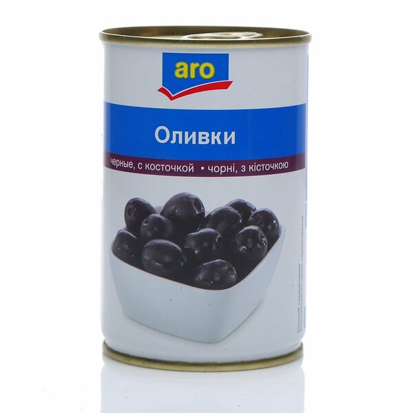Оливки черные с косточкой ТМ Aro (Аро)
