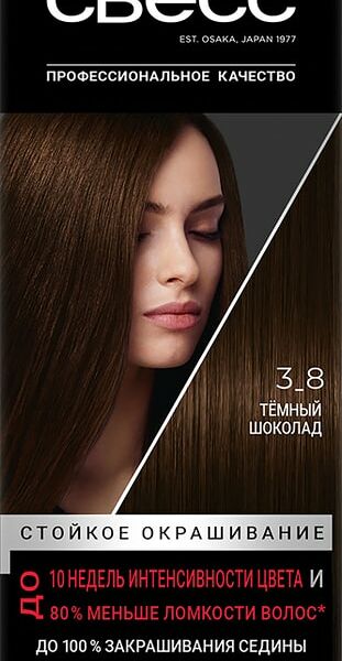 Крем-краска для волос Сьесс 3-8 Темный шоколад 115мл